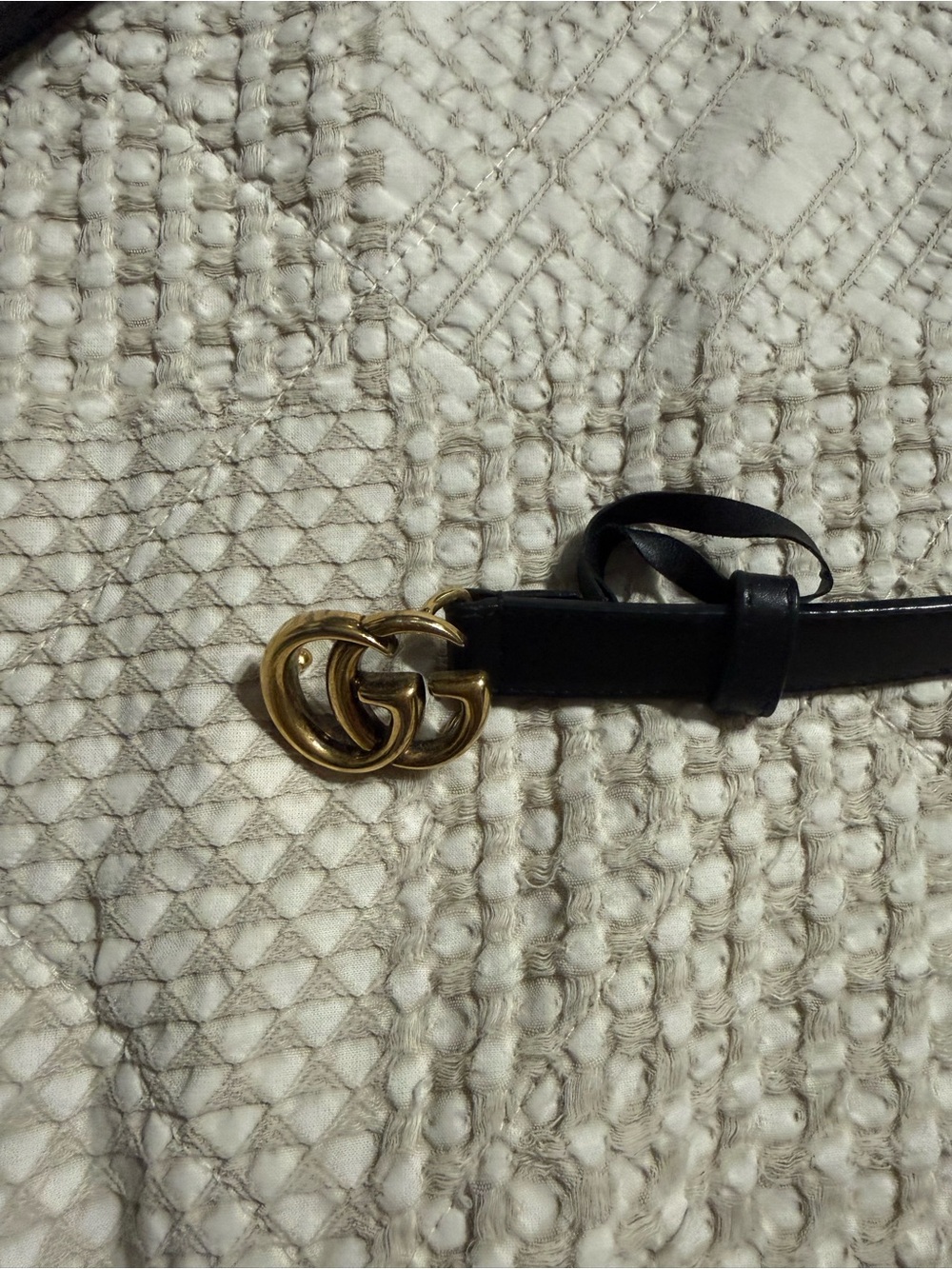 Black Leather Women's Gucci Belt